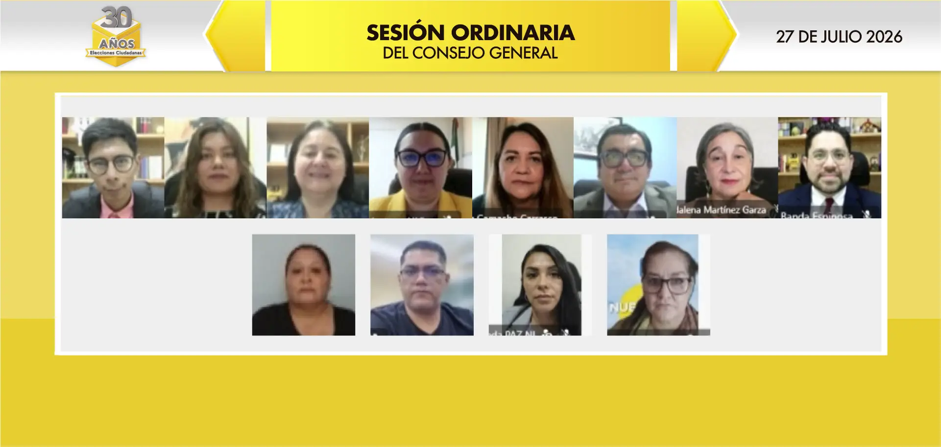 Celebra IEEPCNL sesión ordinaria de julio