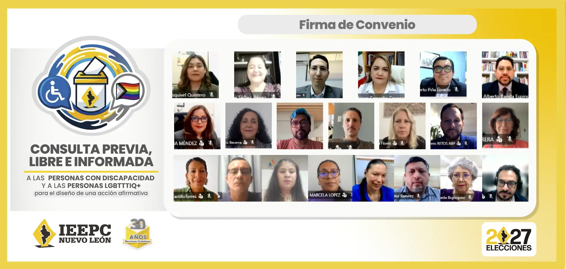 Inicia IEEPCNL consulta para personas con discapacidad y LGBTTTIQ+