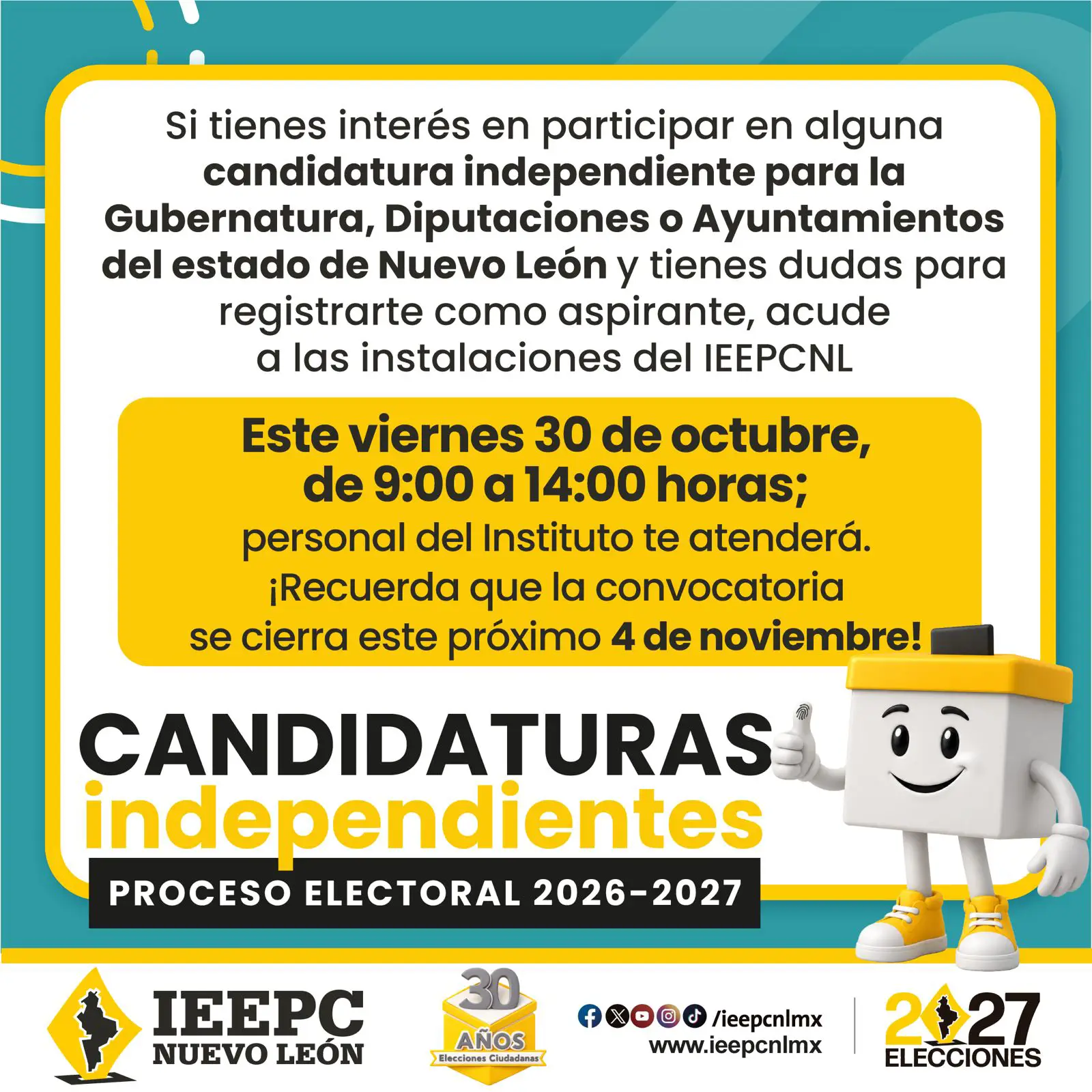 Acuerdo IEEPCNL/CG/ 065/2026
